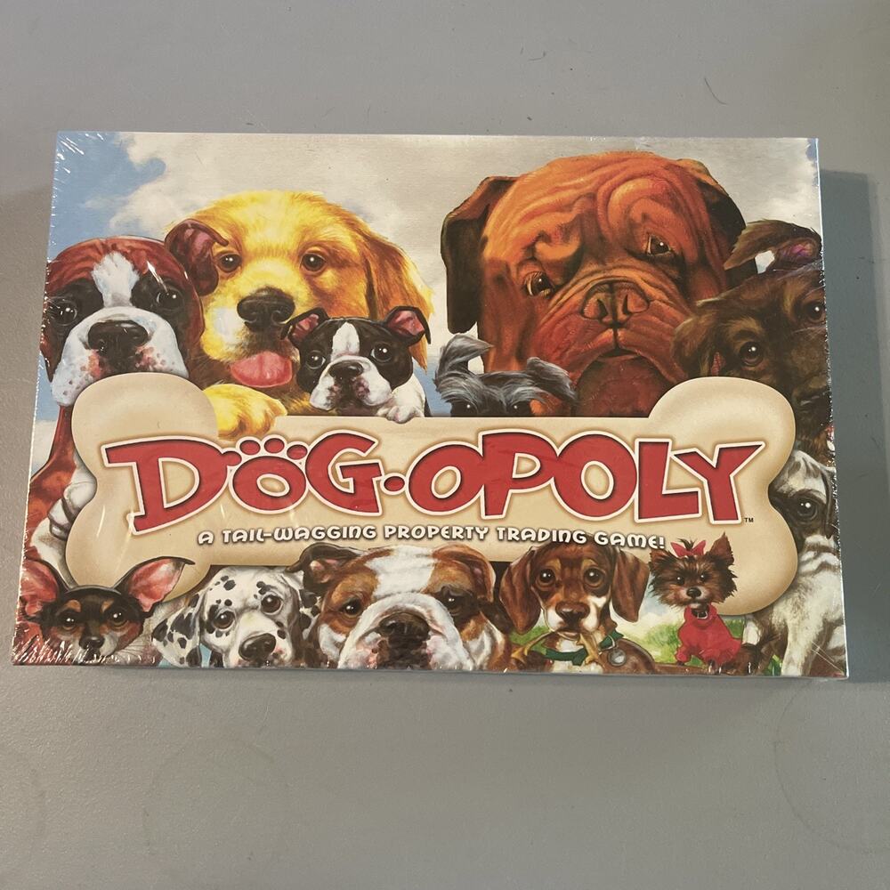 Sealed Monopoly DOG-OPOLY Family Board Game, Themed Game Tail Wagging Trading